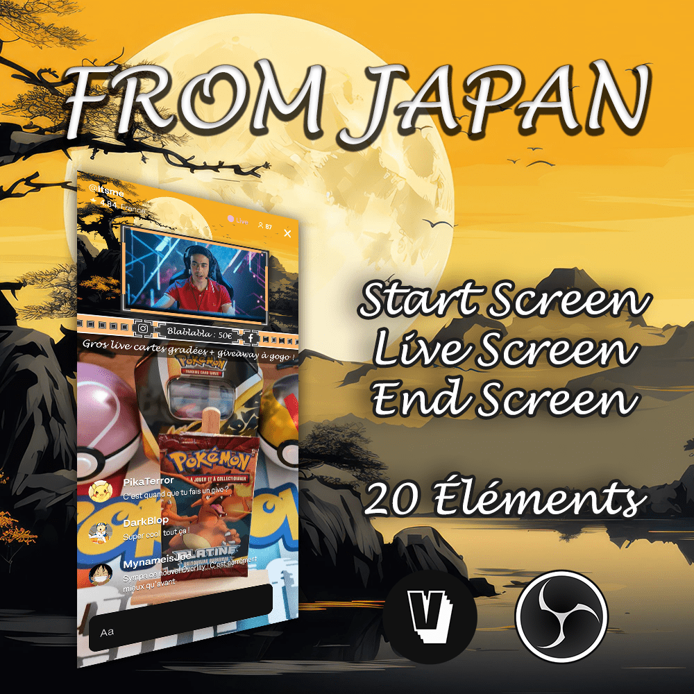 Pack overlay OBS pour Voggt From Japan Jaune